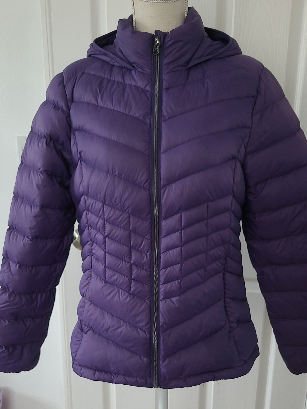 ZeroXposur Purple Hooded Puffer Jacket